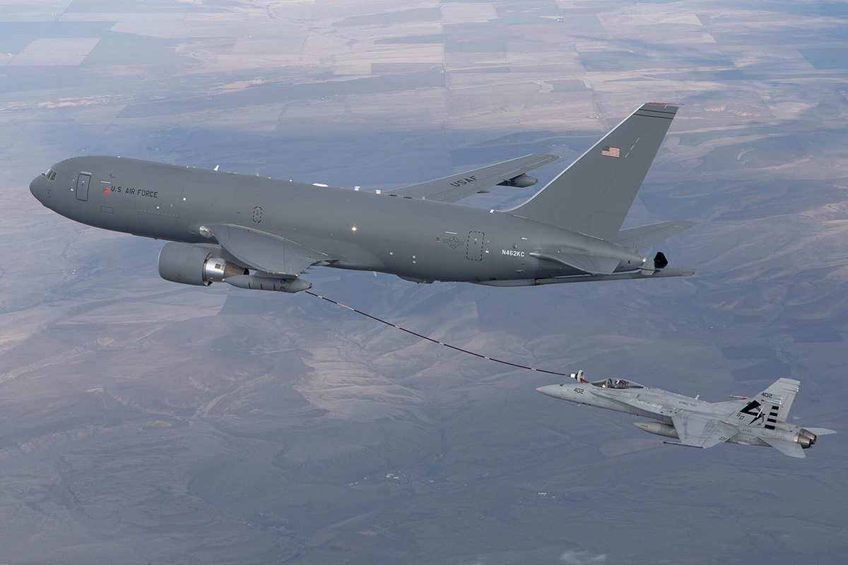 Boeing, U.S. Air Force complete KC-46 Tanker refueling flight with F/A-18